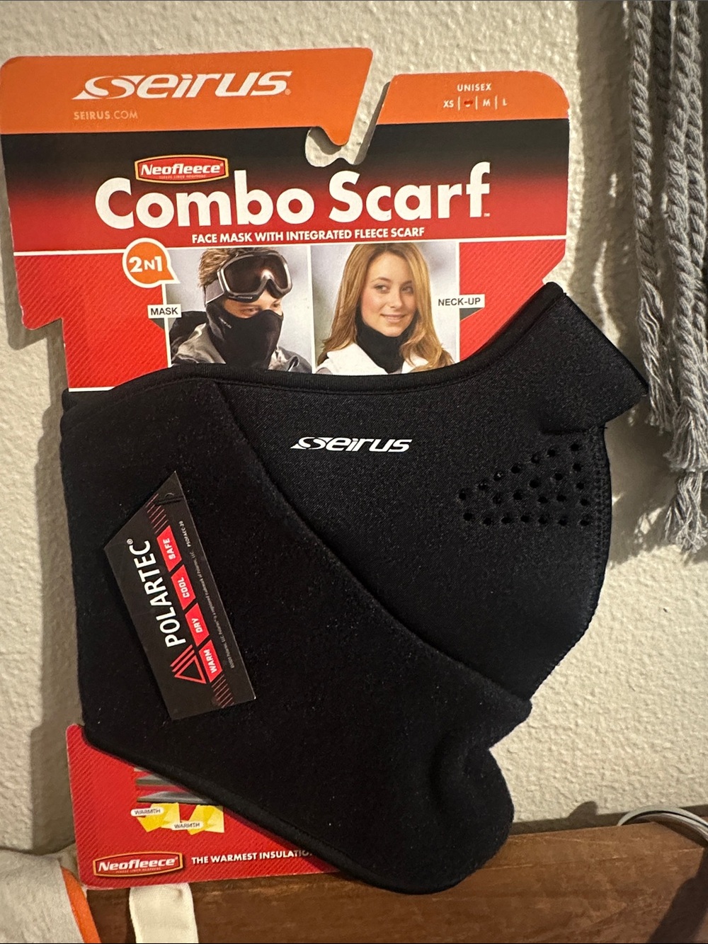 Neofleece Combo Scarf - Black Face Mask & Neck Warmer